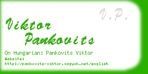 viktor pankovits business card